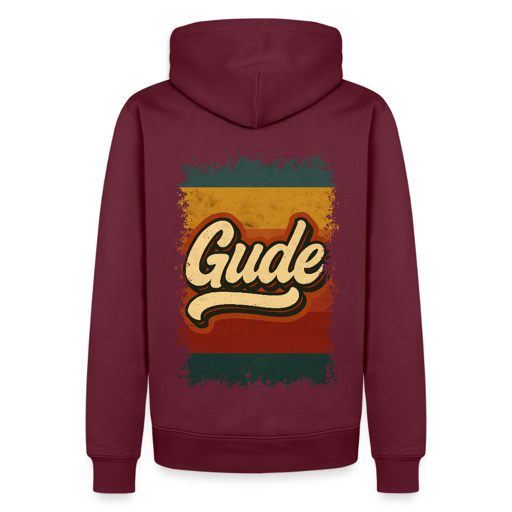 „Gude“ – Retro Look aus Hessen - Männer Premium Hoodie - Burgunderrot