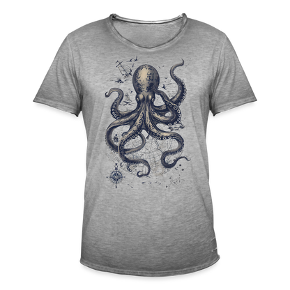 Steampunk Oktopus - Männer Vintage T-Shirt - by Artful Alchemist