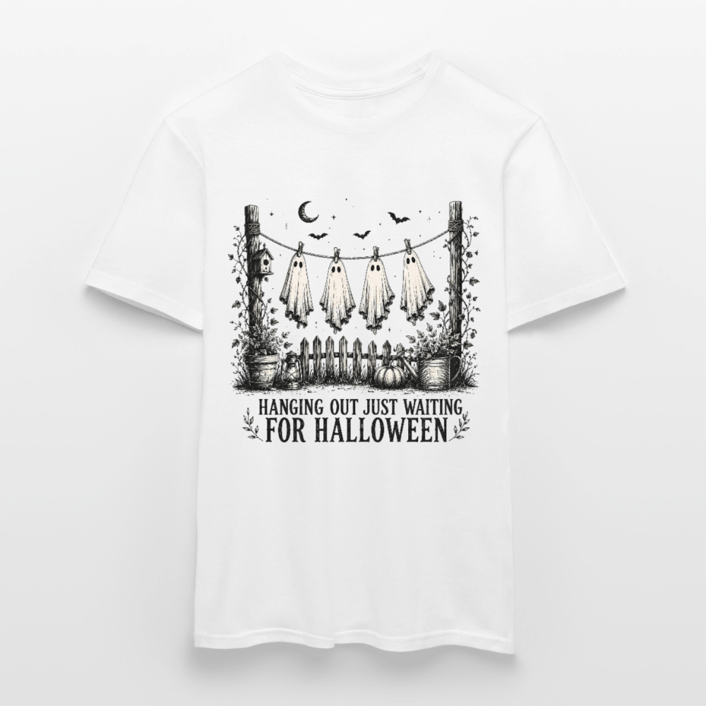 Hanging Out Just Waiting For Halloween - Männer T-Shirt - Weiß