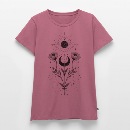 Celestial Bloom – Boho Moon & Sun - Frauen Premium T-Shirt - by Artful Alchemist