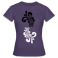 Bembel Ornamente schwarz/weiß - Frauen T-Shirt - Dunkellila