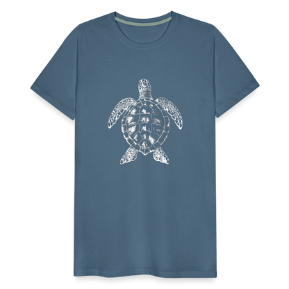 Meeresschildkröte - Monochrom - Männer Premium T-Shirt - by Artful Alchemist