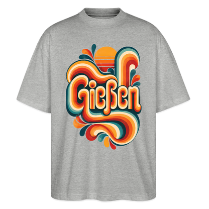 Gießen Retro – Oversized Unisex Bio T-Shirt - Grau meliert