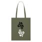 Bembel Ornamente schwarz/weiß - Stanley/Stella Bio-Stoffbeutel - Khaki