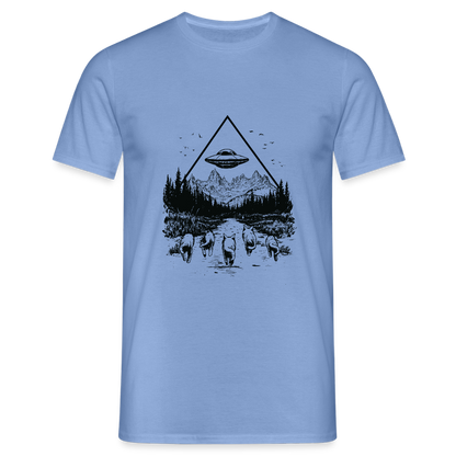 Katzen die in Richtung UFO laufen - Männer T-Shirt - by Artful Alchemist