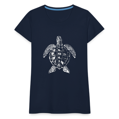 Meeresschildkröte - Monochrom - Frauen Premium T-Shirt - by Artful Alchemist