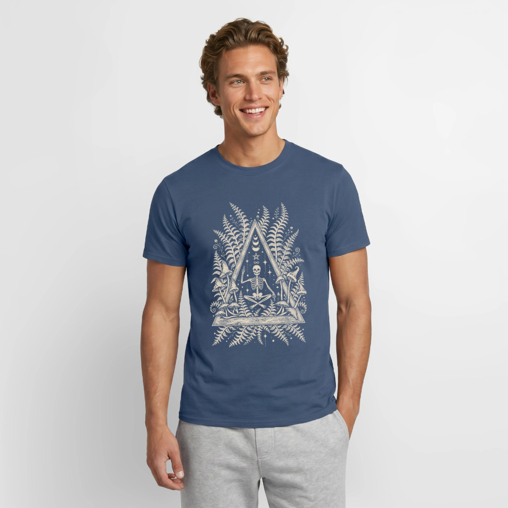 Mystic Fern – Männer T-Shirt - Dunkles Denimblau