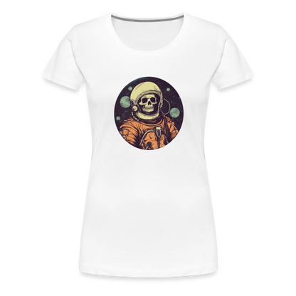 Gruseliges Skelett als Astronaut - Frauen Premium T-Shirt - by Artful Alchemist