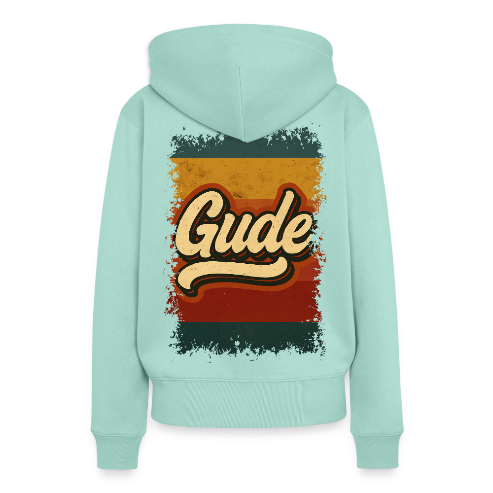 „Gude“ – Retro Look aus Hessen - Frauen Premium Bio Hoodie - Mint 
