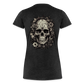 Boho Totenkopf mit Tattoos und Blumen - Frauen Premium T-Shirt - Anthrazit