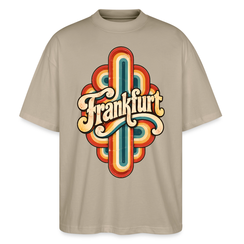 Frankfurt Retro – Oversized Unisex Bio T-Shirt - Steingrau