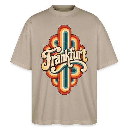Frankfurt Retro – Oversized Unisex Bio T-Shirt - Steingrau