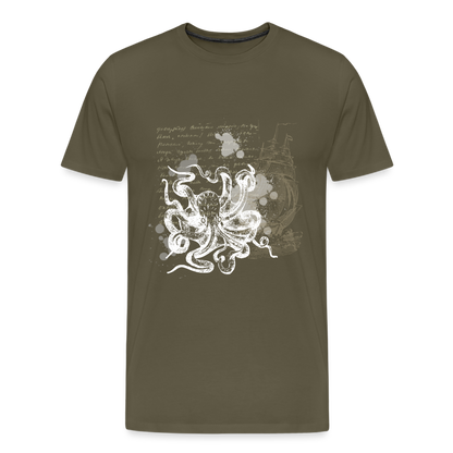 Vintage Steampunk Oktopus Motiv - Männer Premium T-Shirts - by Artful Alchemist
