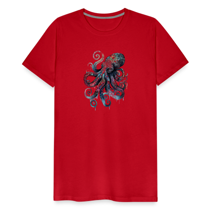 Cooler Wasserfarben Aquarell Oktopus - Männer Premium T-Shirt - by Artful Alchemist