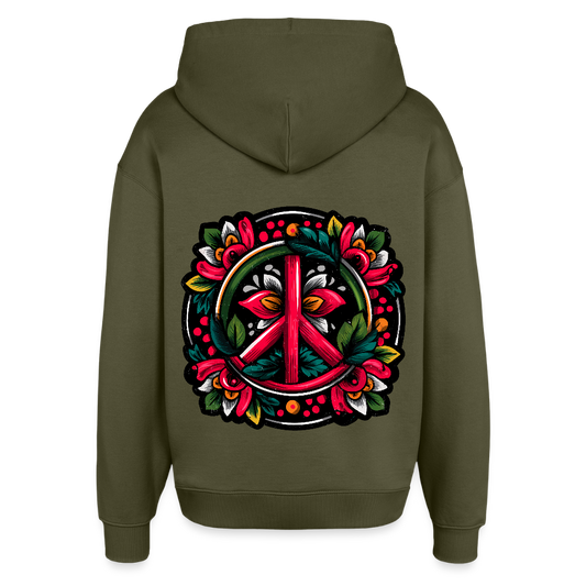 Colorful Harmony – Peace Sticker Art - Oversized Unisex Hoodie von Stanley/Stella - by Artful Alchemist