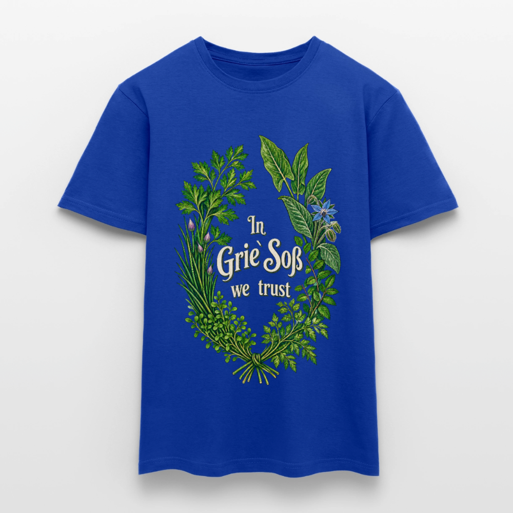 In Grie` Soß we trust - Männer T-Shirt - Dunkelblau