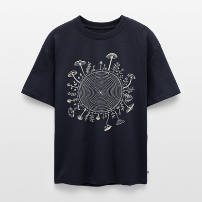 Baumringe & Pilze - Unisex Premium Oversized Bio T-Shirt - by Artful Alchemist