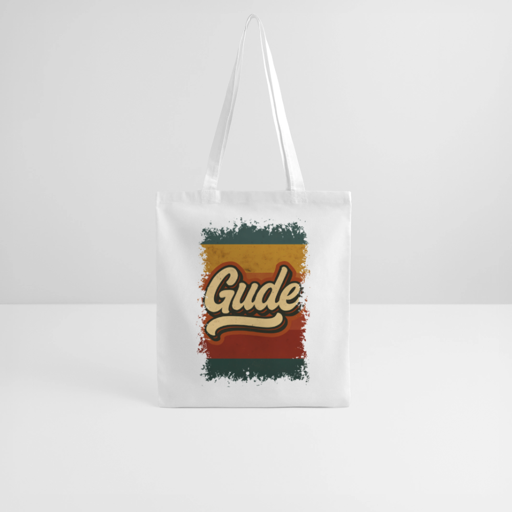 „Gude“ – Retro Look aus Hessen - Stoffbeutel - Weiß