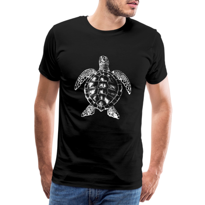 Meeresschildkröte - Monochrom - Männer Premium T-Shirt - by Artful Alchemist