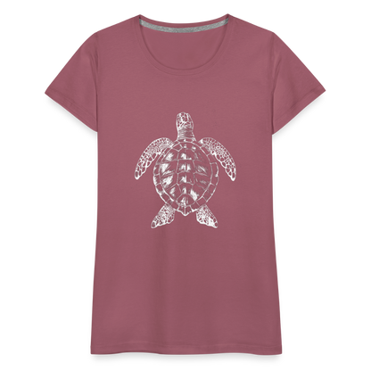 Meeresschildkröte - Monochrom - Frauen Premium T-Shirt - by Artful Alchemist