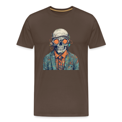 Cooles Skelett Portrait mit Sonnenbrille, Mütze - Männer Premium T-Shirt - by Artful Alchemist