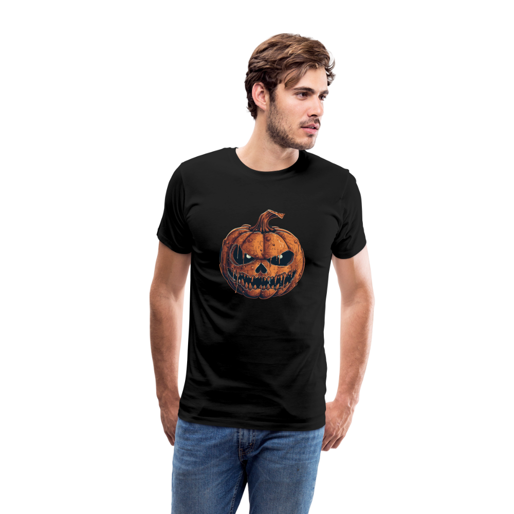 Gruseliger Horror Kürbis -Happy Halloween - Männer Premium T-Shirt - Schwarz