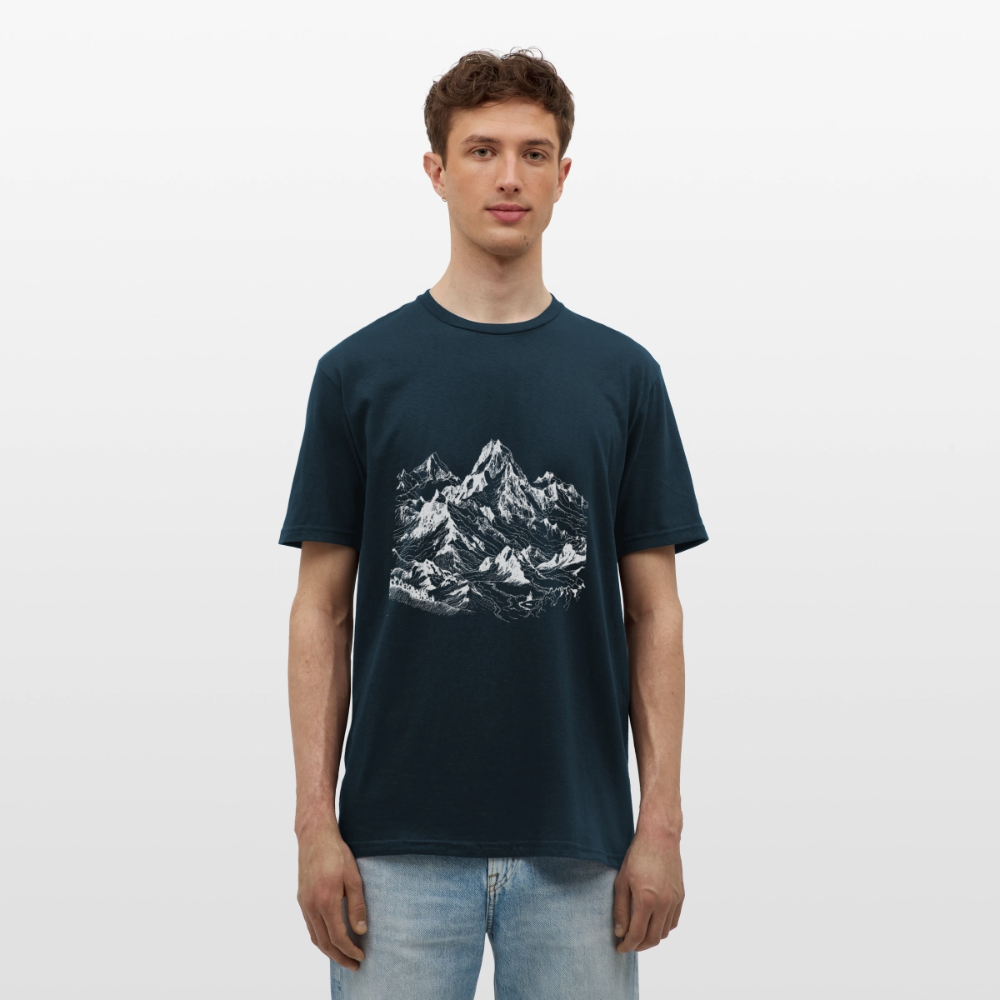 Alpine Peak – Minimalist Mountain - Männer T-Shirt - by Artful Alchemist