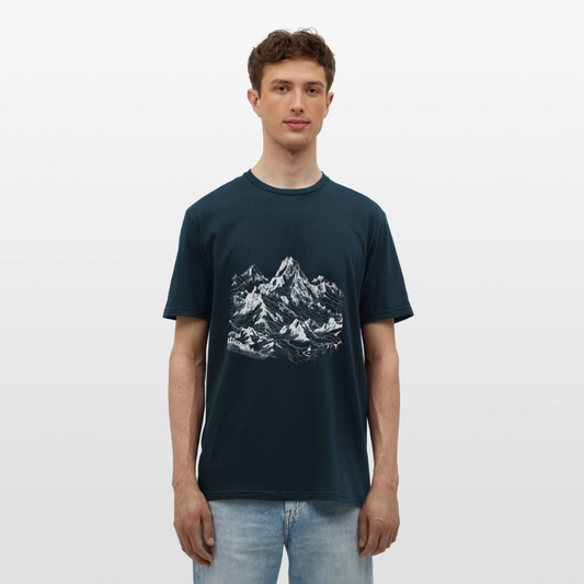 Alpine Peak – Minimalist Mountain - Männer T-Shirt - by Artful Alchemist