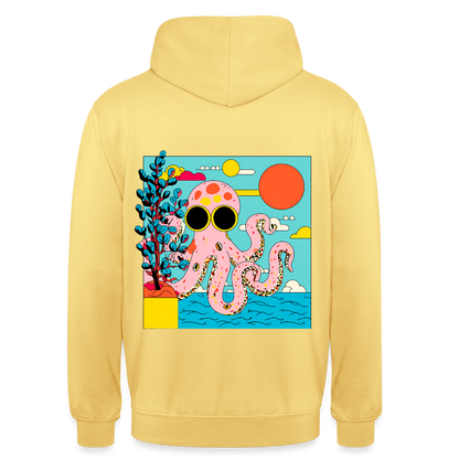 Summer Reef – Pink Octopus - Unisex Hoodie - by Artful Alchemist