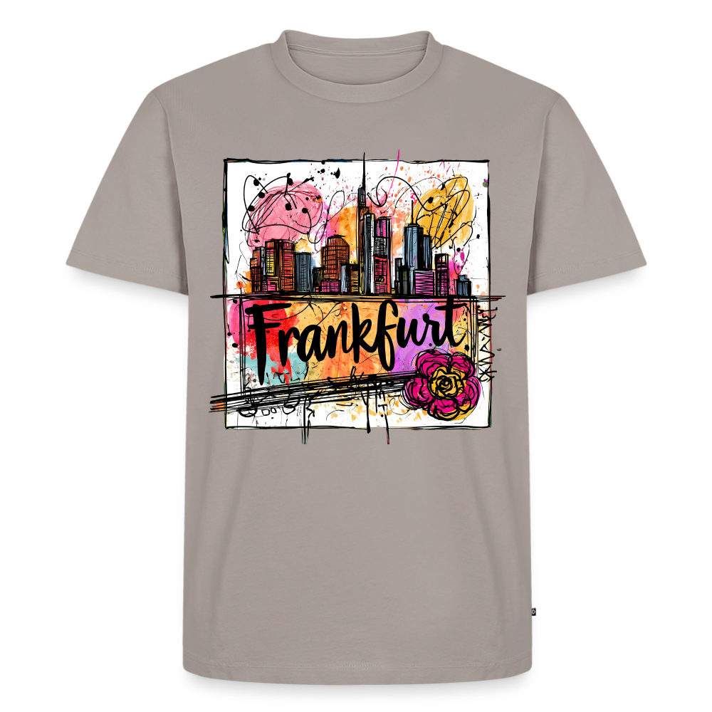 Frankfurt Skyline - Männer Premium T-Shirt - Taupe