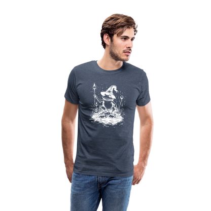 Magischer Frosch mit Zauberhut und Zauberstab - Männer Premium T-Shirt - by Artful Alchemist