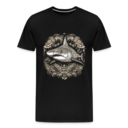 Cooler Hai mit Boho/Tribal Mustern - Männer Premium T-Shirts - by Artful Alchemist