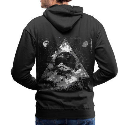 Surreales Motiv mit Mond und Bergen - Herren Premium Hoodie - by Artful Alchemist