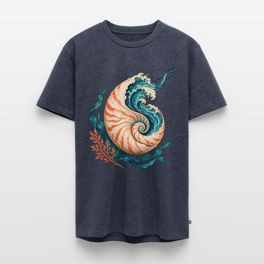 Nautilus Wave – Männer Premium T-Shirt - Jeansblau 