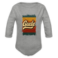 „Gude“ – Retro Look aus Hessen - Baby Bio-Langarm-Body - Grau meliert