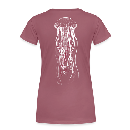 Qualle mit roten Fäden - Frauen Premium T-Shirt - by Artful Alchemist