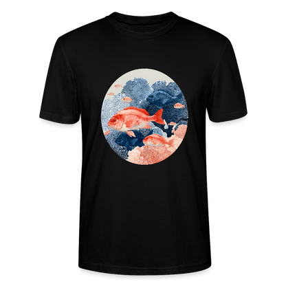 Bunter Meeres Fisch - Stanley/Stella Unisex Bio-T-Shirt CRAFTER - Schwarz