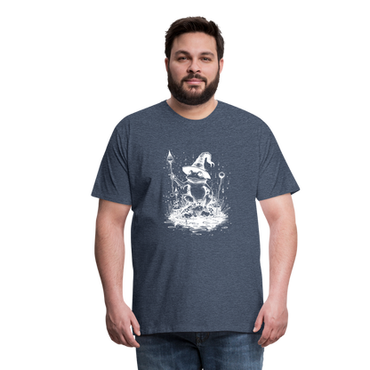 Magischer Frosch mit Zauberhut und Zauberstab - Männer Premium T-Shirt - by Artful Alchemist