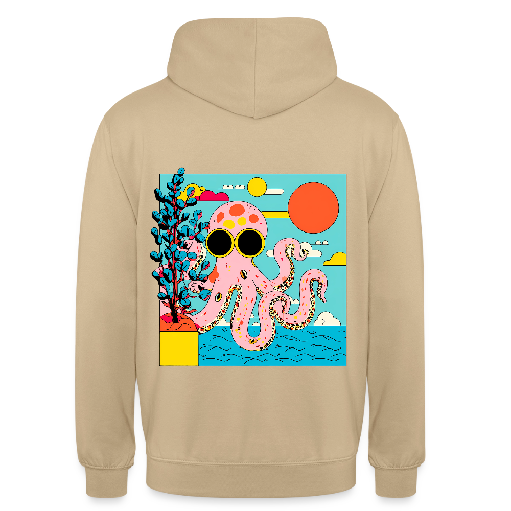 Summer Reef – Pink Octopus - Unisex Hoodie - by Artful Alchemist