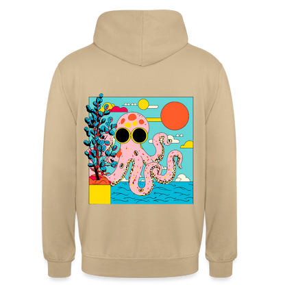 Summer Reef – Pink Octopus - Unisex Hoodie - by Artful Alchemist