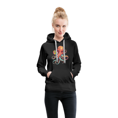 Lustiger Comic Oktopus mit Lollipop - Frauen Premium Hoodie - by Artful Alchemist