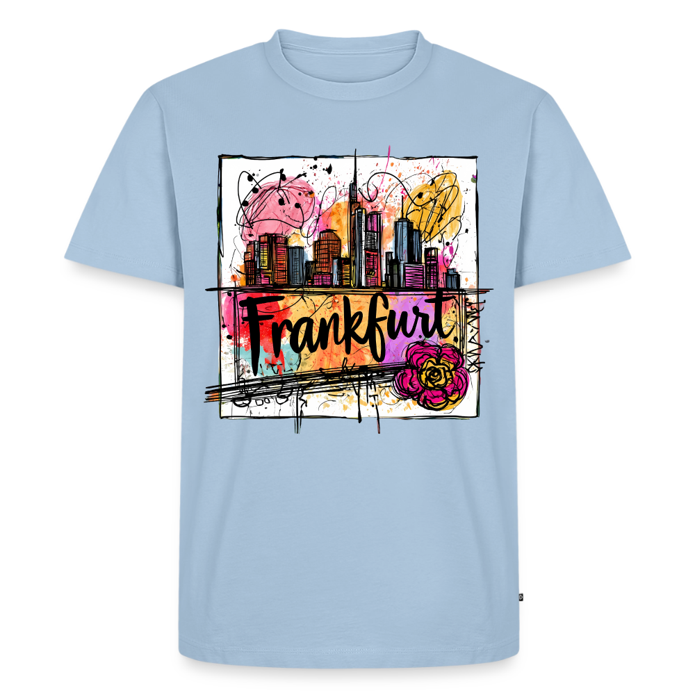 Frankfurt Skyline - Männer Premium T-Shirt - Hellblau