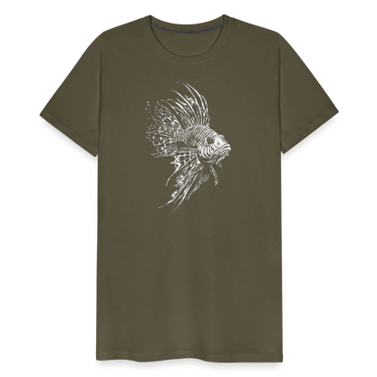 Rotfeuerfisch - Monochrom - Männer Premium T-Shirt - by Artful Alchemist