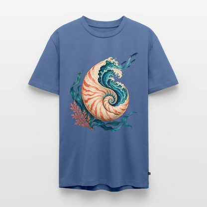 Nautilus Wave – Männer Premium T-Shirt - Taubenblau