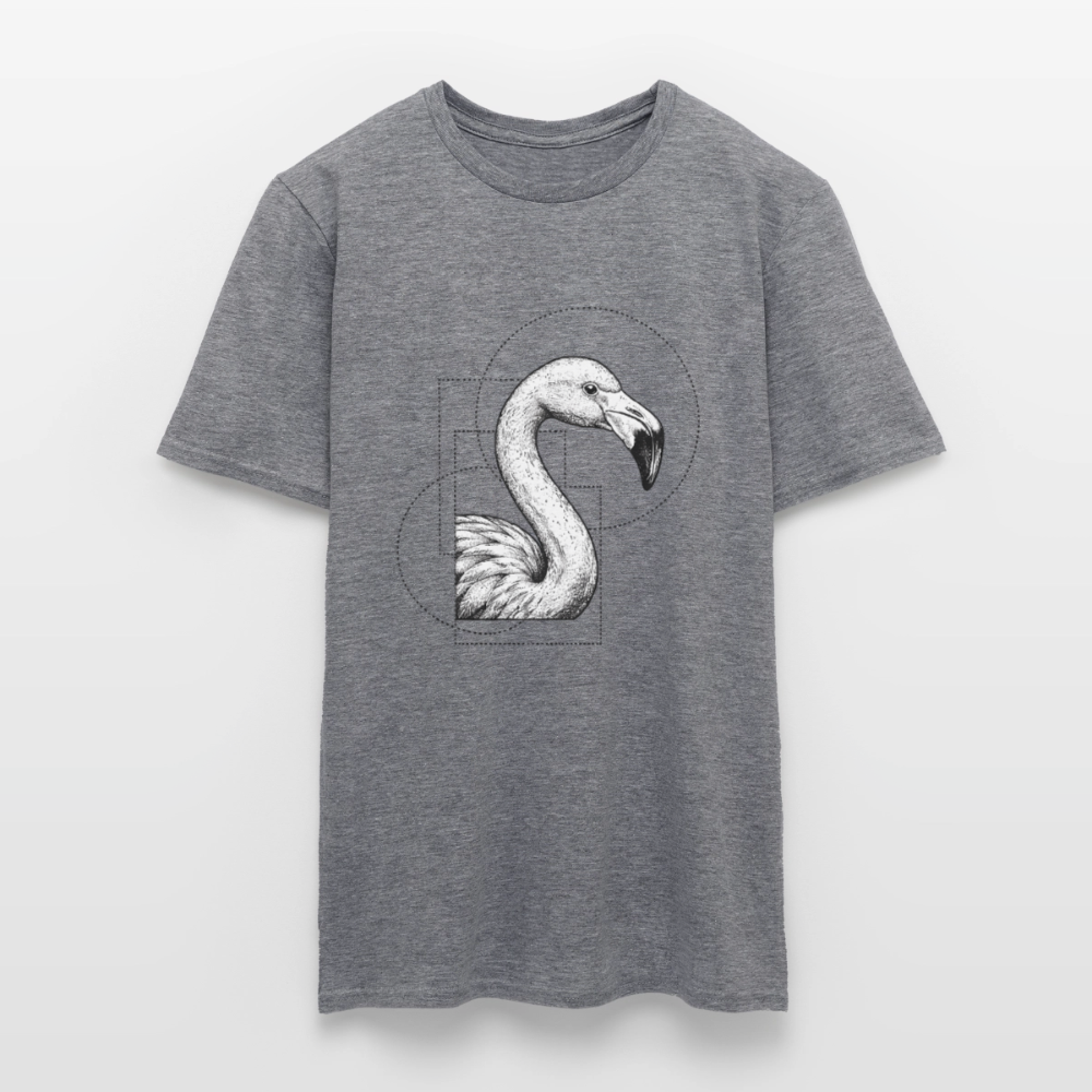 Geometric Grace – Modern Flamingo - Männer T-Shirt - by Artful Alchemist