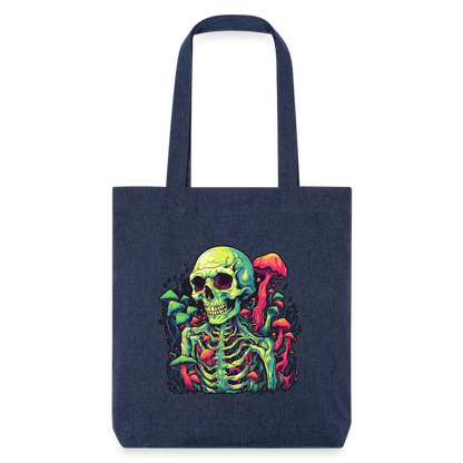 Horror Pilz Skelett - Happy Halloween - Stanley/Stella recycelter Heavyweight Stoffbeutel - by Artful Alchemist