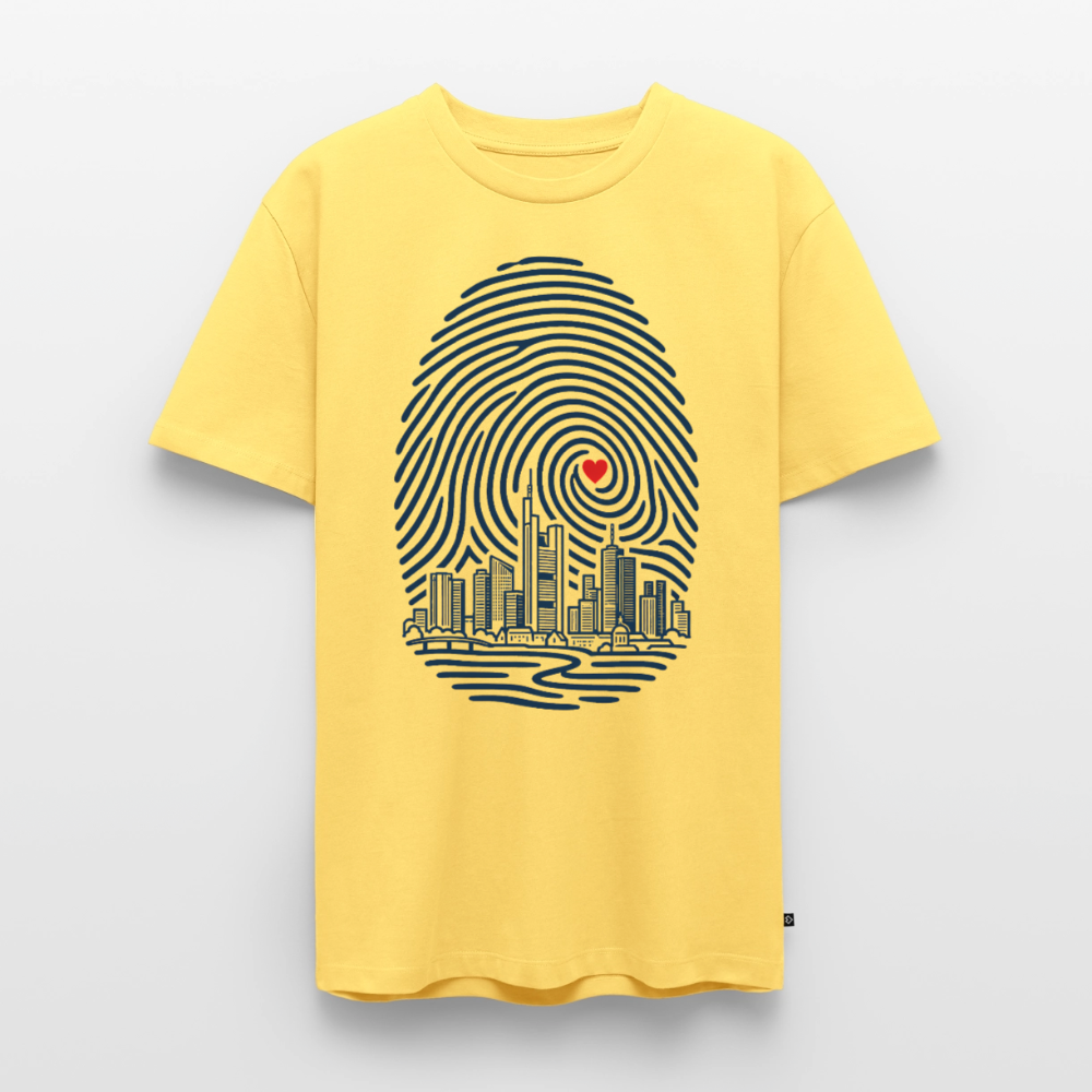 Frankfurt im Herzen – Männer Premium T-Shirt - Pastellgelb
