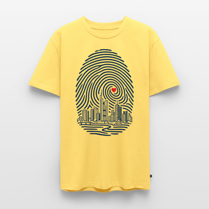 Frankfurt im Herzen – Männer Premium T-Shirt - Pastellgelb