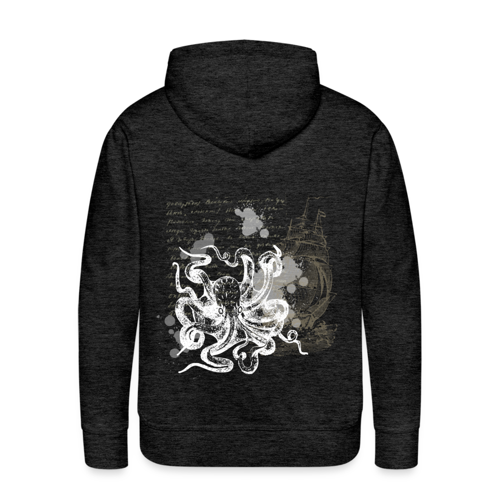 Vintage Steampunk Oktopus Motiv - Männer Premium Hoodie - Anthrazit