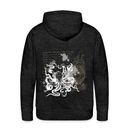 Vintage Steampunk Oktopus Motiv - Männer Premium Hoodie - Anthrazit